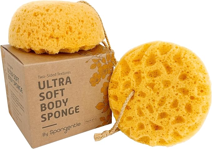 Spongentle Loofah Sponge for Shower and Bathing, Bath Sponge by SunliteSports