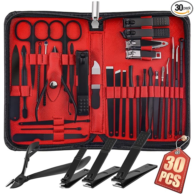 WOAMA 30-Piece Manicure Set Pedicure Kit Professional Nail Clipper Set by WOAMA