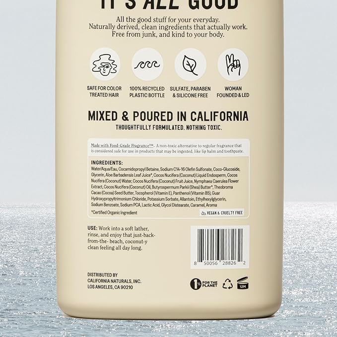 California Naturals Body Wash for Women and Men, Vitamin E Shower Gel Cleanser - Image 2