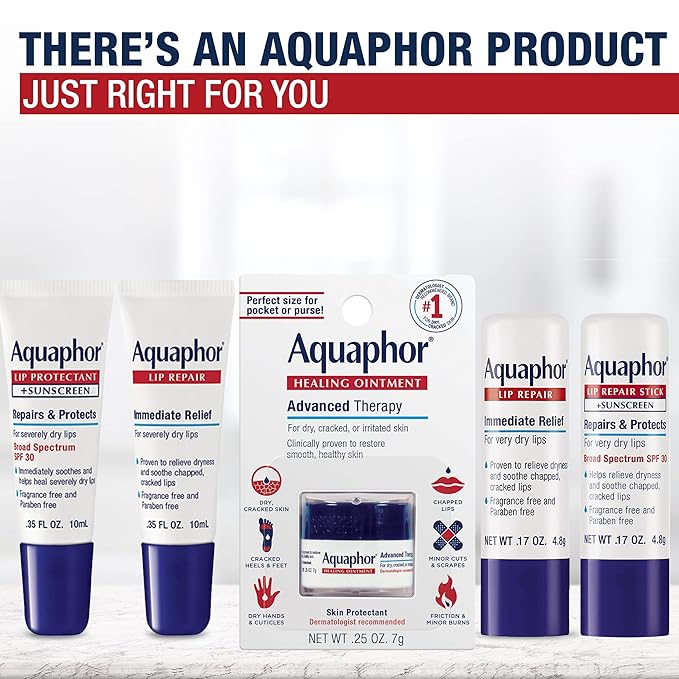Aquaphor Lip Repair Stick, Moisturizing Lip Balm Pack, Relieves Dryness - Image 9