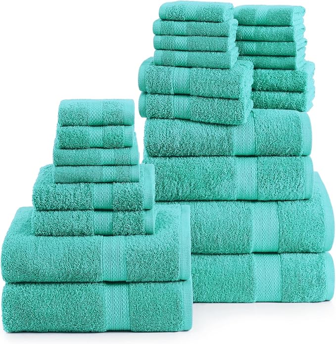 LANE LINEN 24 PCs 100% Cotton Bath Towels Set - Image 2