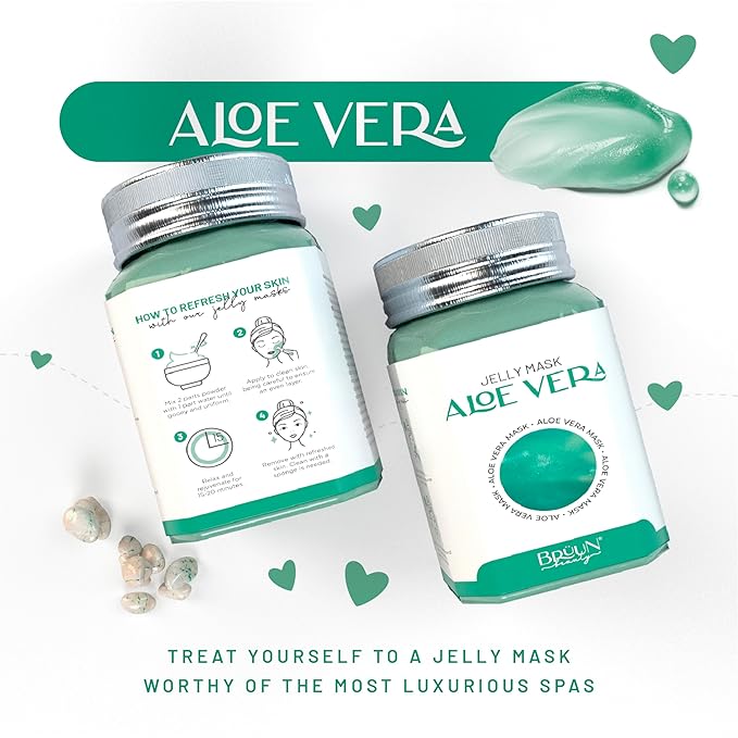 BRÜUN Jelly Mask Jar Aloe Vera Peel-Off Face Care Rubber Mask | 23 fl oz Skin - Image 5