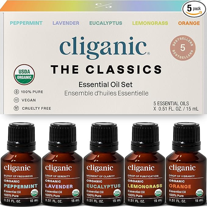 Cliganic Organic Essential Oils Set by Cliganic