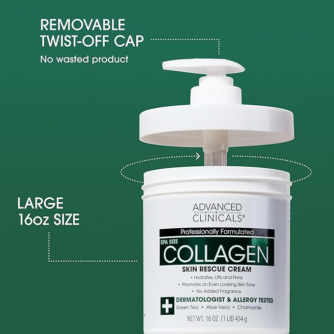 Advanced Clinicals Hyaluronic Acid Moisturizer + Fragrance Free Collagen Cream - Image 9