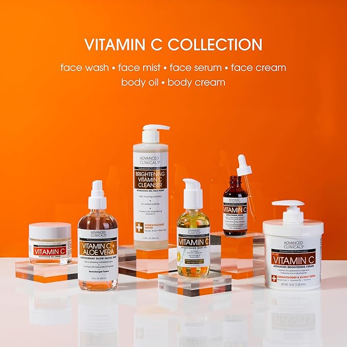 Advanced Clinicals Vitamin C Cream Visibly Brightening Body Lotion | Vitamin C - Image 8