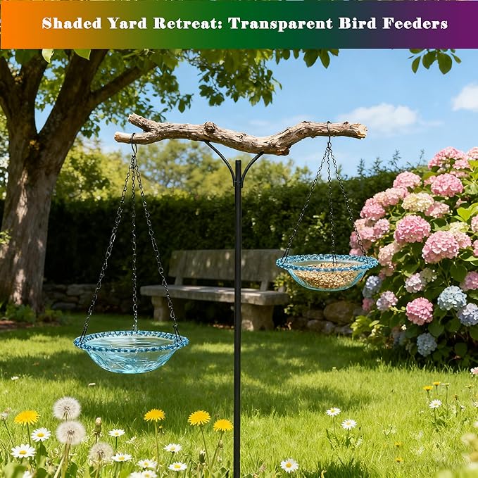 4 Pack Super Value Hanging Plastic Bird Baths and Feeders - Image 5