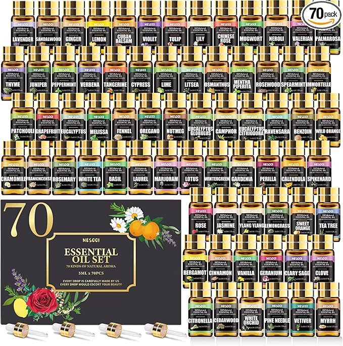 NESCCI 70 Pcs Essential Oil Set by NESCCI