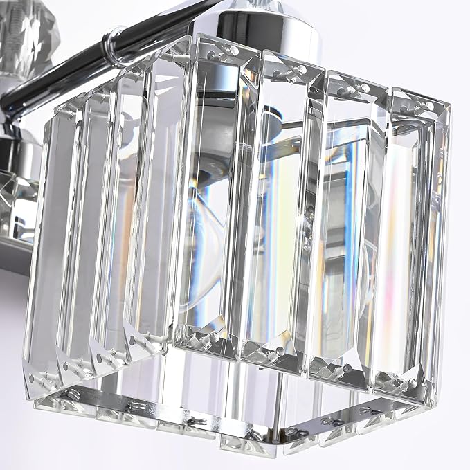 PRESDE Crystal 4 Light Bathroom Vanity Lights Chrom Vanity Light - Image 5