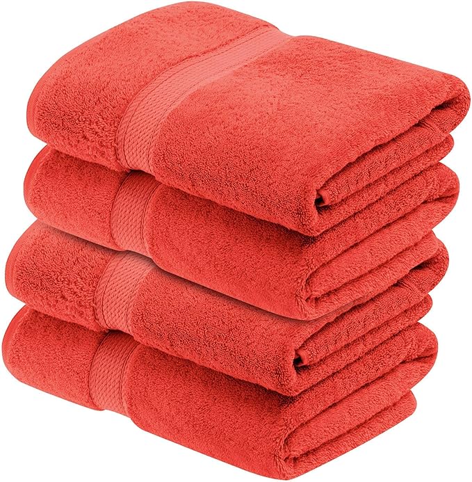 Superior Egyptian Cotton Pile Bath Towel Set of 4, Ultra Soft Luxury Towels - Image 2
