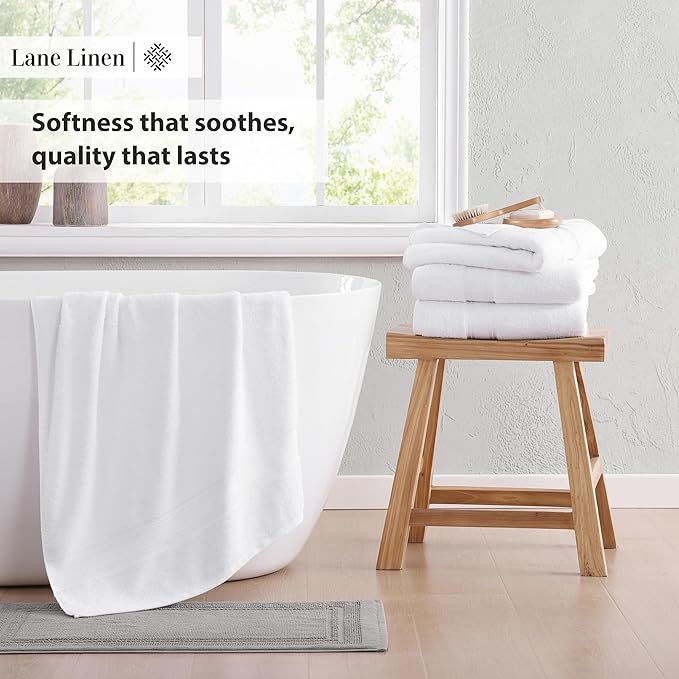 LANE LINEN 100% Cotton 4 Pack Bath Sheets - Image 5