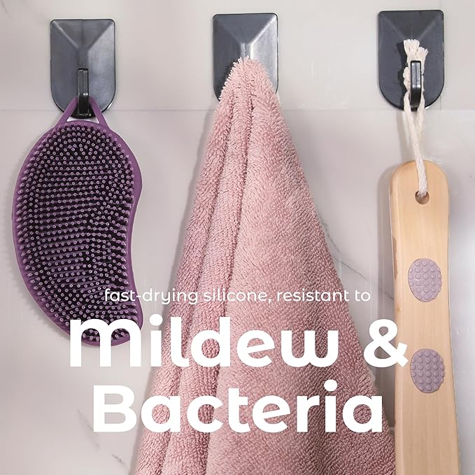 MainBasics Silicone Body Scrubber Dual-Sided Shower Loofah and Massaging Nodes - Image 7