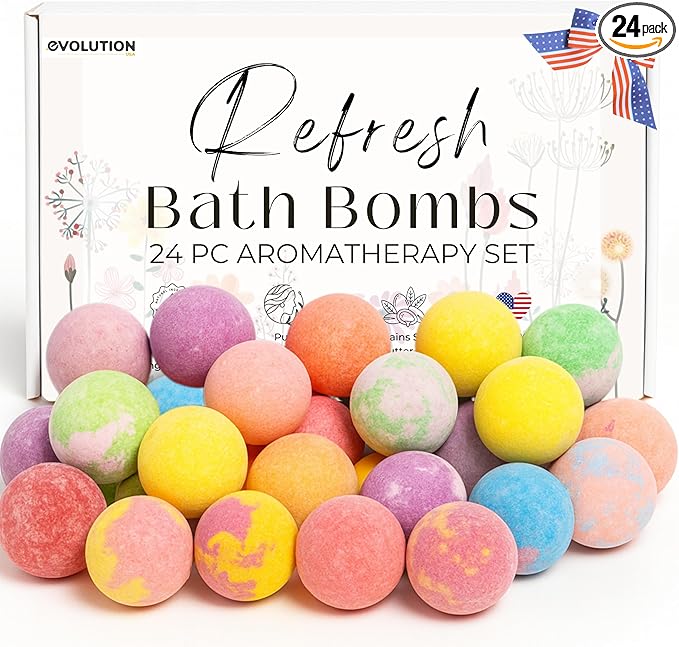 EvolutionUSA 24 Refresh Bath Bombs by EvolutionUSA