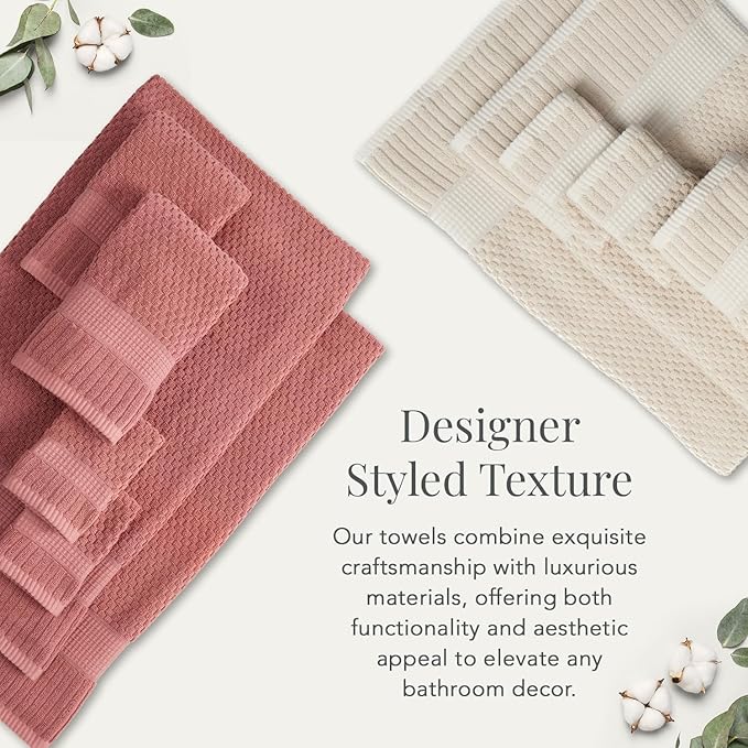 NY Loft 100% Cotton Hand Towel 6 Pack Hand Towel Set | Super Soft & Absorbent - Image 5