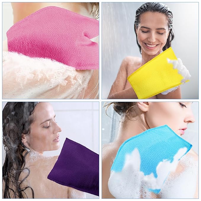 Tatuo 12 Pieces Korean Exfoliating Mitt Glove Italy Towel Body Skin Scrubber - Image 4