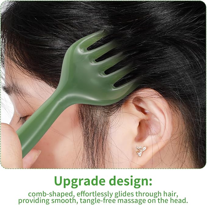 WY LIGHTING LEVEL 2Pcs Head Massager Manual Hair Scalp Massager Gua Sha Five - Image 4