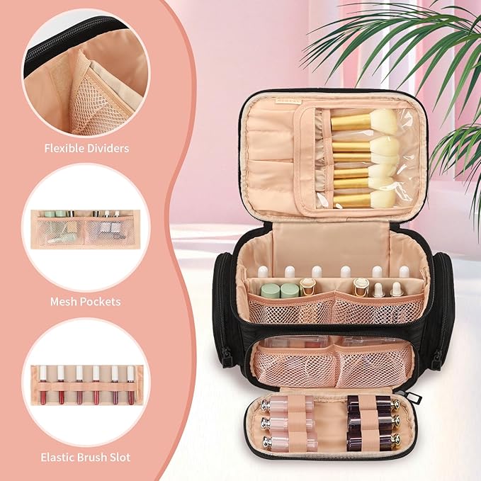 OCHEAL Makeup Bag, Travel Makeup Organizer Bag - Image 6