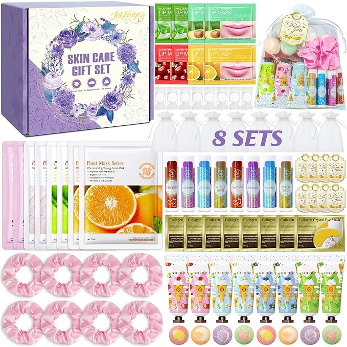 80PCS Spa Party Favors, Include Face Masks, Lip Balm, Hand Cream, Under Eye by Unknown