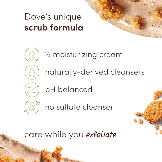 Dove Brown Sugar and Coconut Butter Body Scrub Exfoliates and Deeply Nourishes - Image 5