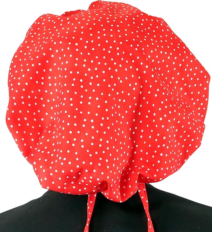 Sparkling EARTH Banded Bouffant Surgical Scrub Ponytail Working Caps and - Image 4