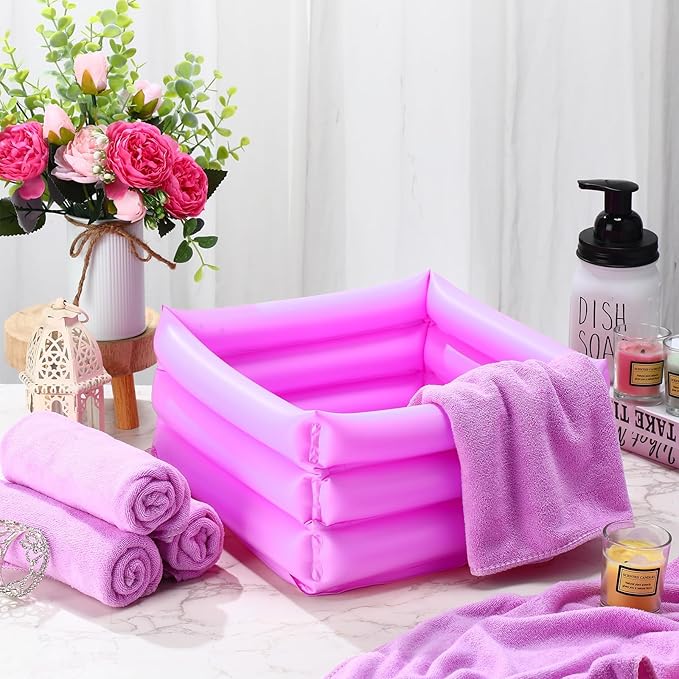 FillTouch 12 Pcs Foot Spa Kit for Girls Kids 12.5''x12.5''x8.3'' Foot Care Bath - Image 5