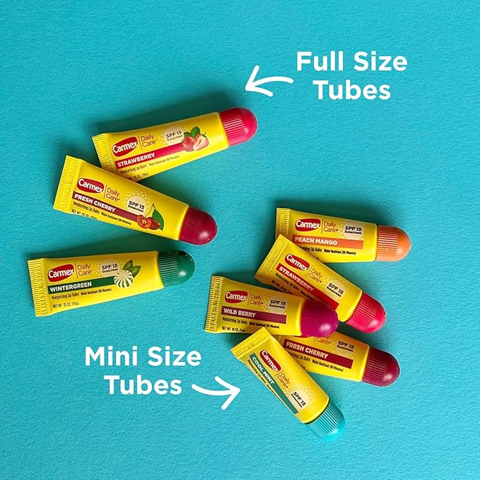 Carmex Daily Care and Daily Care Minis Moisturizing Lip Balm Pack, SPF 15 - Image 5