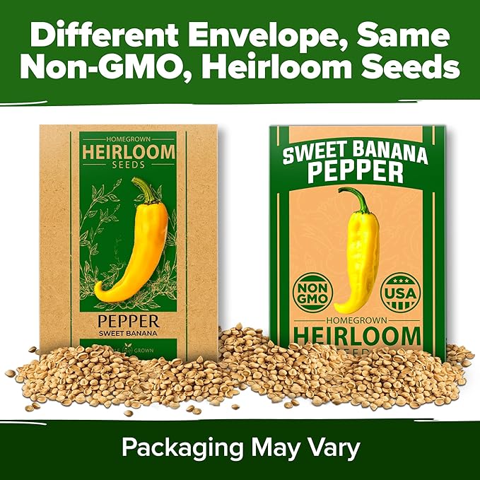 HOME GROWN Banana Pepper Seeds 94+ Heirloom Non GMO Seeds - Image 9