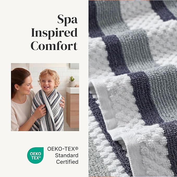 Modern Threads Pax 6-Piece Reversible Yarn Dyed Jacquard Towel Set - Image 4