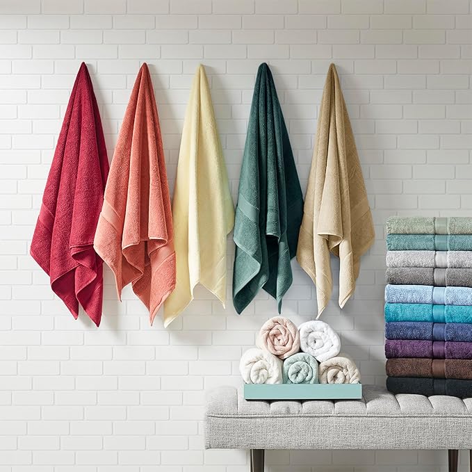 Madison Park 800GSM 100% Cotton Luxury Bathroom Towels, Long Oversized Linen - Image 6