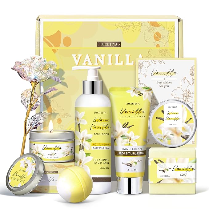 Gifts for Women, Birthday Gifts for Women, Bath and Body Gifts Set, Vanilla Spa by LUCOTIYA
