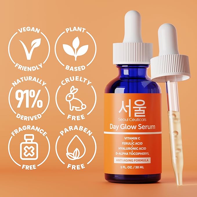SeoulCeuticals Korean Skin Care 20% Vitamin C Hyaluronic Acid Serum + CE - Image 5