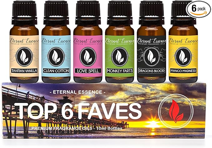 Top 6 Faves - Set of 6 Premium Fragrance Oils - Love Spell, Tahitian Vanilla by EternalEssenceOils