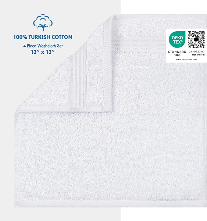 Cotton Paradise 100% Cotton Turkish Washcloth Set - Image 2