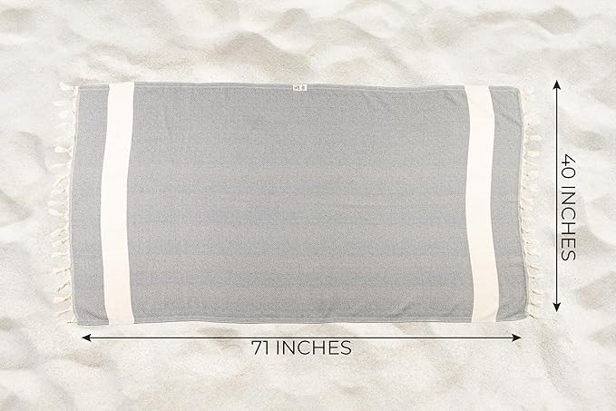 Turkish Beach Towel Oversized Clearance XL 40x71- Sand Free - Image 6