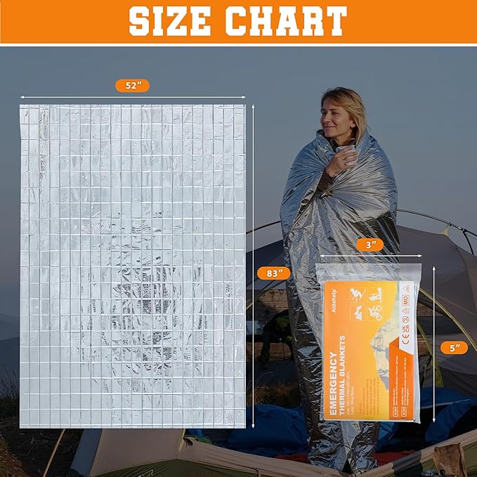 100 Pack Emergency Blankets - Image 3