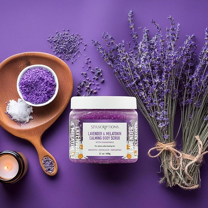 SpaScriptions Lavender & Melatonin Sugar Scrub - Image 4