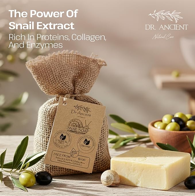 Dr.Ancient Snail Soap Bar, Organic Soap Bars Handcrafted the Traditional Way - Image 6