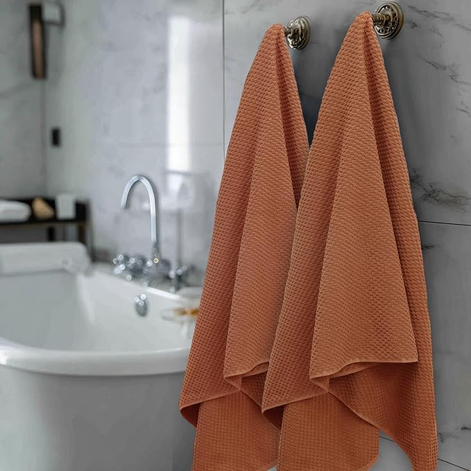 COTTON CRAFT Waffle Bath Towel - Image 5