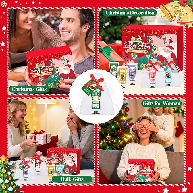 VISCOO 60 Sets Christmas Hand Cream Gift Set - Image 7