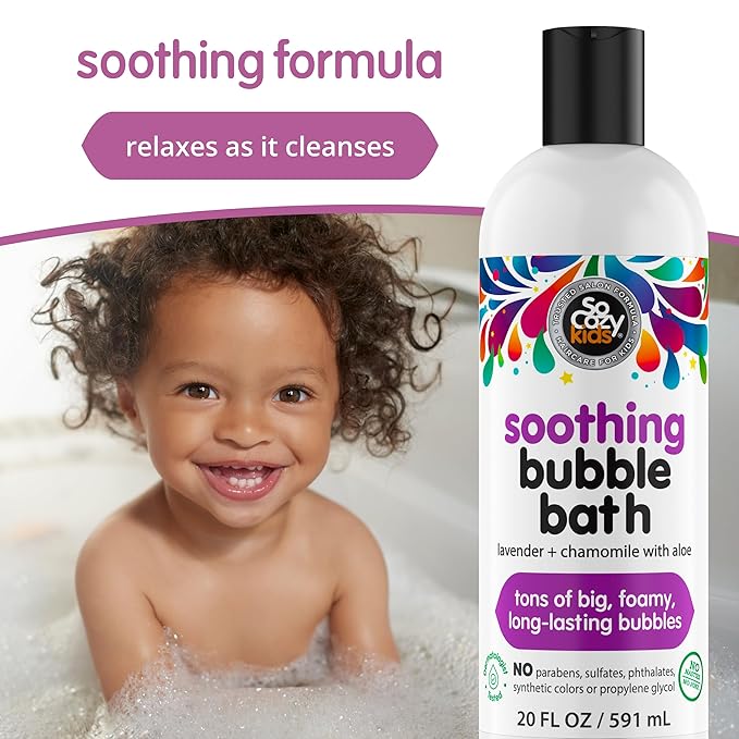 SoCozy Soothing Bubble Bath for Kids, Lavender & Chamomile, Moisturizing - Image 3