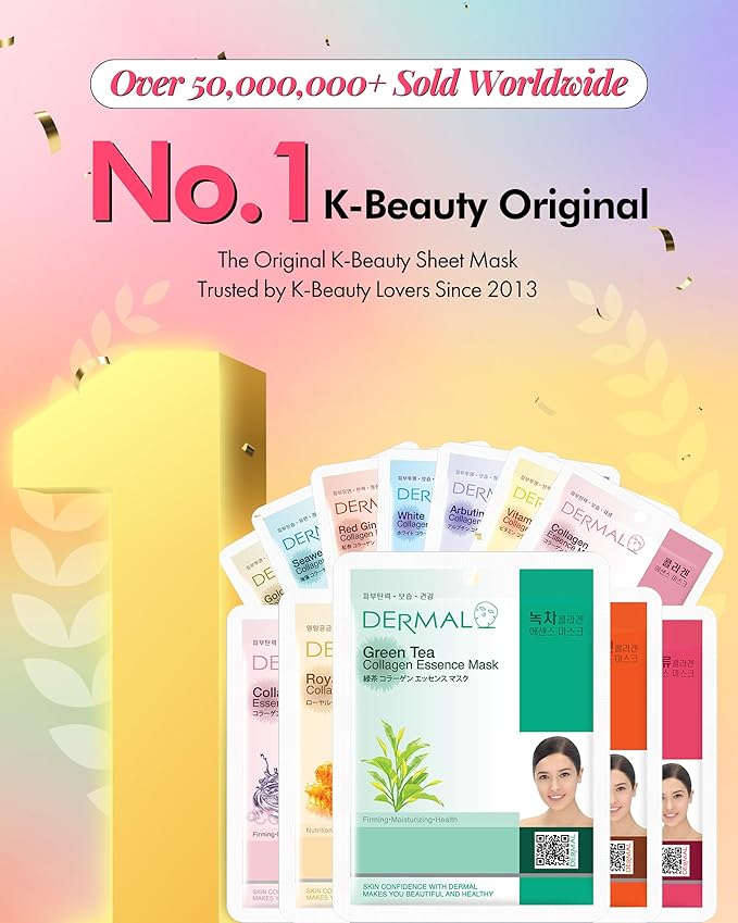DERMAL Collagen Essence Sheet Mask 16 Combo Pack - Image 2