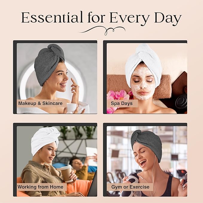 Cotton Hair Towel Wrap for Women/Kids | Quick Dry, Soft & Absorbent 420-GSM - Image 7