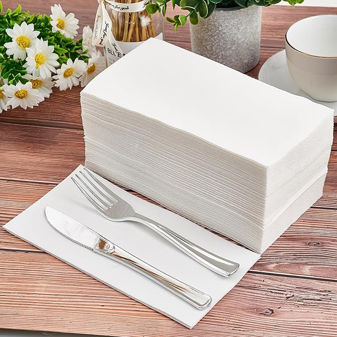 420PACK Disposable Hand Towels for Bathroom, Soft and Absorbent Paper Guest - Image 2