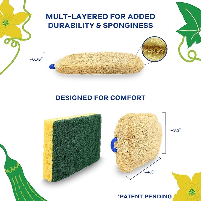 All-Natural Loofah Dish Sponge - Image 3