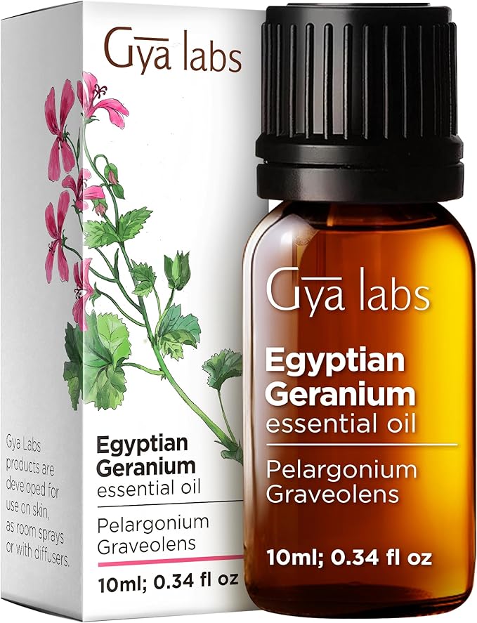 100% Pure Egyptian Geranium Essential Oil by GyaLabs