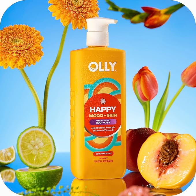 OLLY Exfoliating Body Wash Happy Mood + Skin jojoba beads, pineapple enzymes & - Image 6