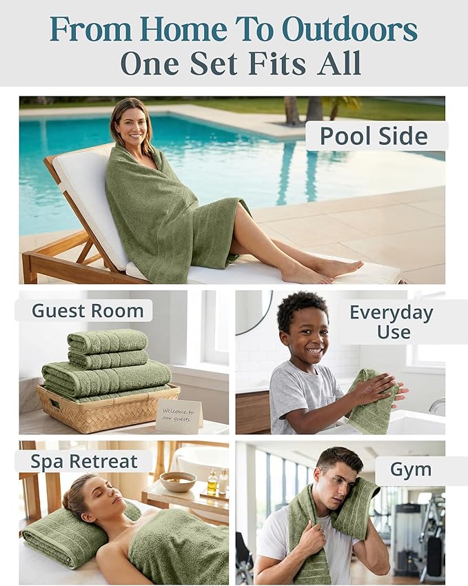Casa Platino 100% Luxury Cotton Bath Towel Pack of 18 - Image 6