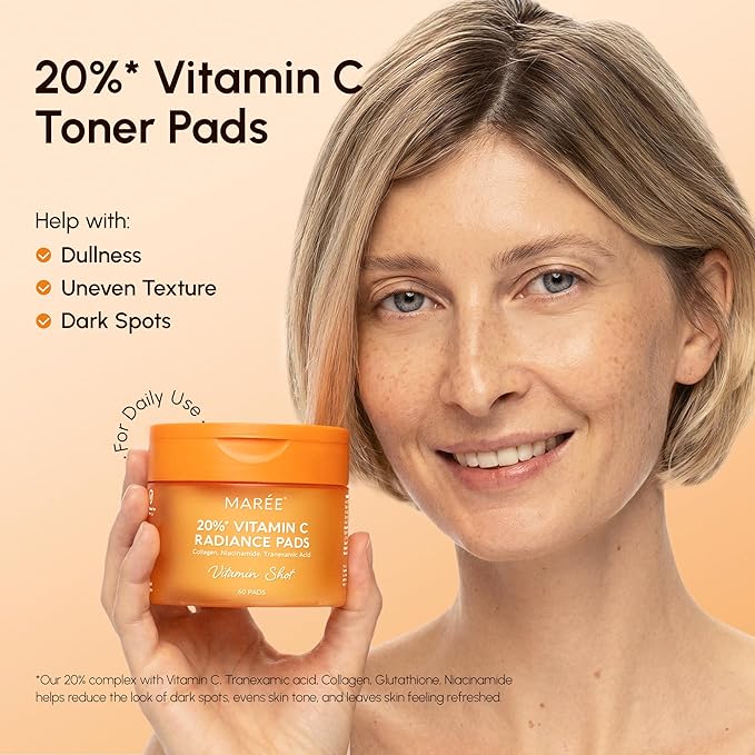 MAREE Vitamin C Toner Pads for Face – Brightening Facial Polishes - Image 2