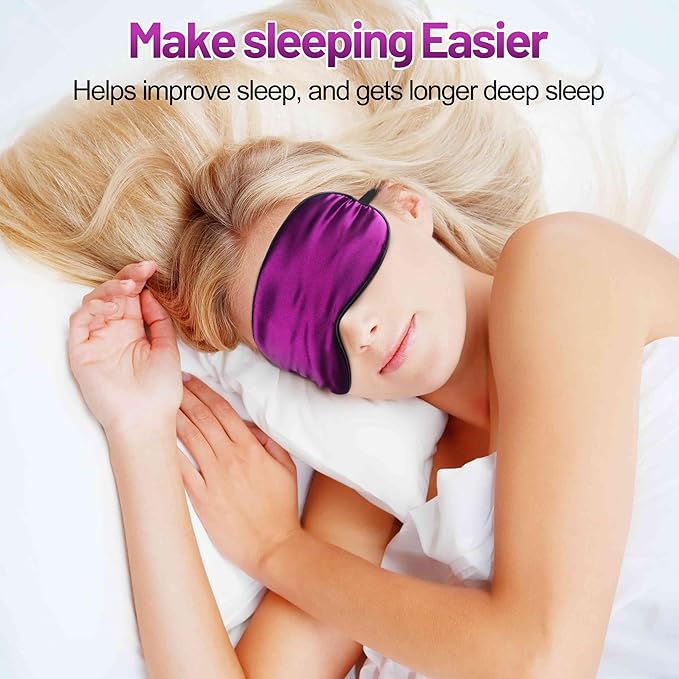 Sleep Mask, Silk Eye Mask for Sleeping - Image 2
