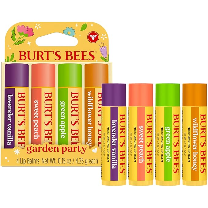 Burt's Bees 4 Pack Lavender Vanilla, Sweet Peach, Wildflower Honey; 24 Hour - Image 11