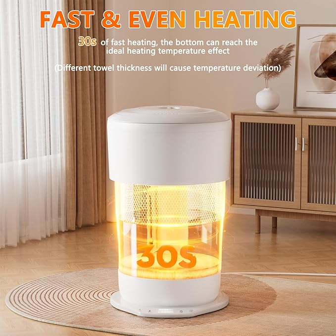 Foldable Towel Warmer for Bathroom, Large Towel Warmer Bucket, Auto Shut Off - Image 5